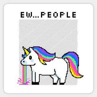 Funny Unicorn Vomiting Ew...People Sticker